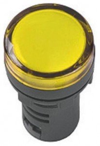 TDM лампа AD-22DS(LED) матрица d22мм желт. 12В AC/DC  