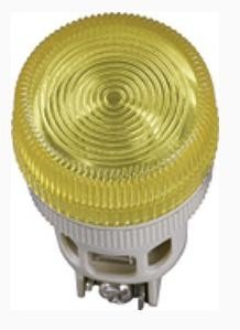 TDM лампа ENR-22 сигнальная d22мм желт. неон/230В цилиндр  