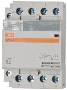 TDM КМ63/4-63А контактор модульный 4НO  