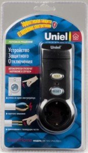 Uniel УЗО электромех., Iном=10A, Iоткл.=30мА, х-ка С UBR-10AC-2P60/030M