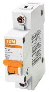 Автоматический выключатель TDM ВА47-63 1P 6А 4,5кА х-ка С 