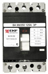 Автоматический выключатель EKF ВА-99 250/200А 3P 35кА 