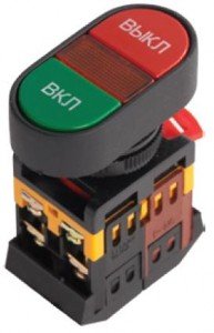 EKF Кнопка APBB-22N "Пуск-Стоп" овальная 220В NO+NC (1/10)