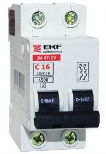 EKF Basic автоматический выкл. ВА 47-29, 2P 10А (C) 4,5кА 