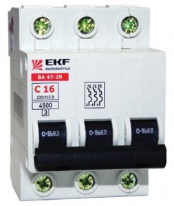 EKF Basic автоматический выкл. ВА 47-29, 3P 20А (C) 4,5кА 