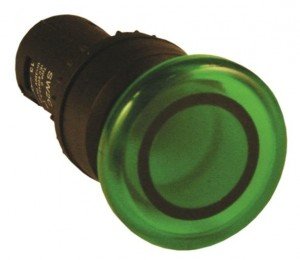 EKF Кнопка SW2C-MD "грибок" зеленая с подсветкой NO+NC 24В 
