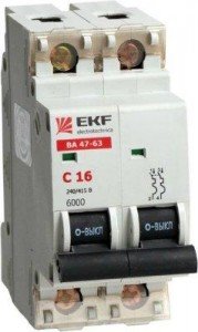 Автоматический выключатель EKF  ВА 47-63 2P 10А 4,5kA х-ка С (с опломбировкой)