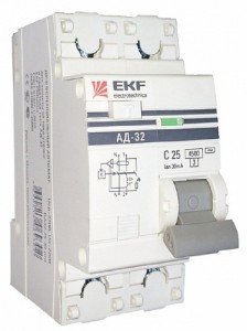 Дифавтомат EKF 4P, 16A/100A, 4,5kA, 400V