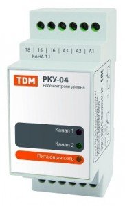 TDM РКУ-04 реле контр уровня 2насоса,1резерв,2уровн,3датчика 230/400В DIN (без датчиков) 