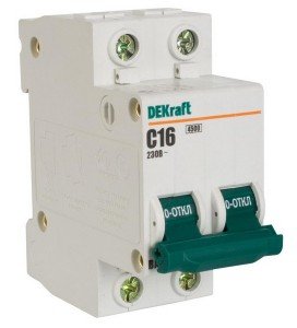 Schneider Electric Автоматический выключатель DEKraft ВА-101 2P 10А 4,5kA х-ка С 