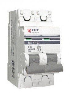 Автоматический выключатель ВА 47-63 6кА, 2P 20А (C) EKF PROxima