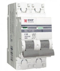 Автоматический выключатель ВА 47-63, 2P 16А (В) 4,5kA EKF PROxima