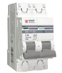 Автоматический выключатель ВА 47-63, 2P 20А (В) 4,5kA EKF PROxima