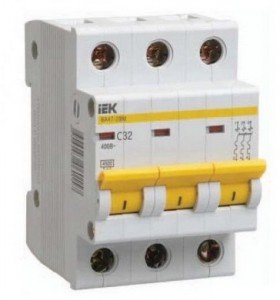 Автоматический выключатель IEK ВА47-29 3P 16А 4,5кА х-ка С 