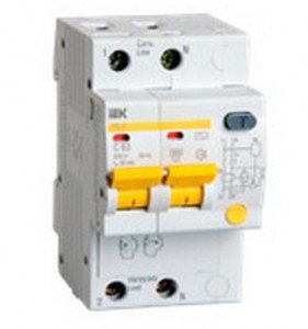 Дифавтомат IEK 2P, 16A/0,03A, 6kA, 220-230V