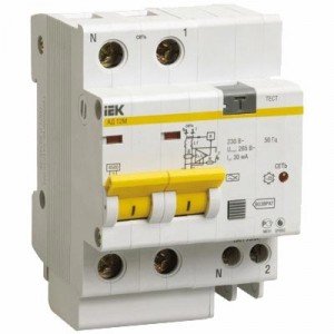 Дифавтомат IEK 2P, 16A/0,03A, 4,5kA, 220-230V