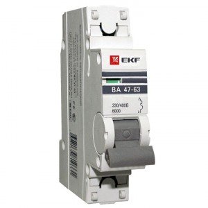Автоматический выключатель EKF  ВА 47-63 6кА, 1P 10А (D) EKF PROxima