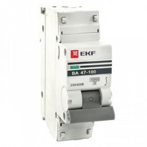 Автоматический выключатель EKF  ВА 47-100, 1P 10А (D) 10kA EKF PROxima