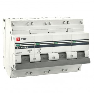Автоматический выключатель EKF  ВА 47-100, 4P 40А (D) 10kA EKF PROxima