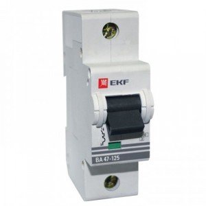 Автоматический выключатель EKF  ВА 47-125, 1P 100А (C) 15кА EKF PROxima