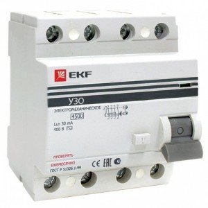 Дифавтомат EKF 4P, 40A/100A, 400V