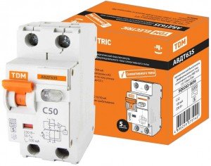 Дифавтомат 2P, 40A/100A, 6kA, 220-230V