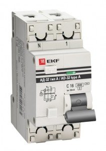 Дифавтомат 2P, 50A/30A, 4,5kA, 220-230V